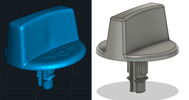 Scan & reconstruction CAO d'un loquet de Citroën C5 Aircross