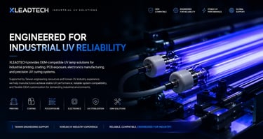 Industrial UV lamp solutions for printing, coating, PCB exposure, electronics, and OEM manufacturing systems