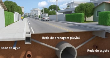 rede de galeria pluvial