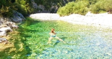 baignade dans le chassezac