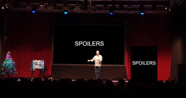 Matt Parker on stage at the Ipswich Corn Exchange