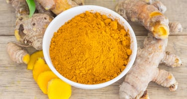 Turmeric powder in a bowl