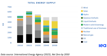net-zero 2050 energy split 