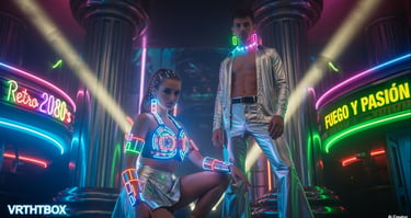 canción FUEGO Y PASIÓN, disco, dancemusic, retromusic,80s. VRTHTBOX