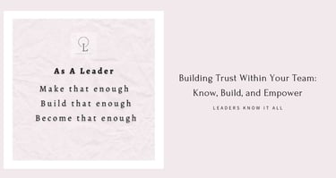 building trust within team