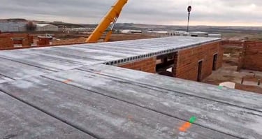 forjado con placas alveolares