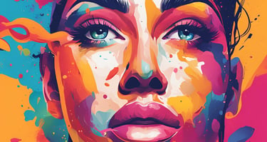 girl colored digital art