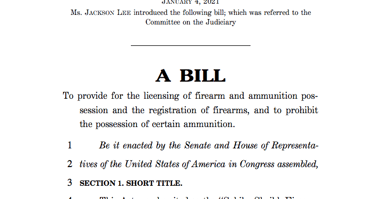 HR 127, sheila jackson lee, gun control, 2a, Sabika Sheikh, project give a shit, gas project