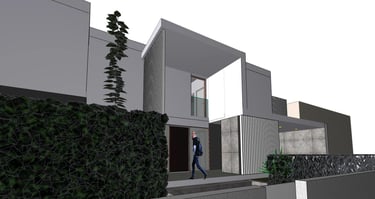 Moradia na Aroeira. Imagem tridimensional do Projeto de Arquitetura.