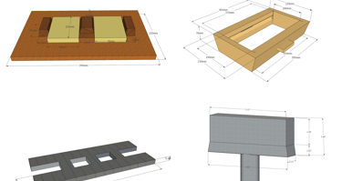 cast molds made in Sketchup 3D