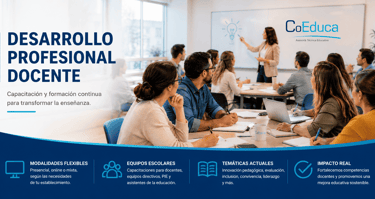 Capacitación y actualización profesional para fortalecer las competencias pedagógicas.