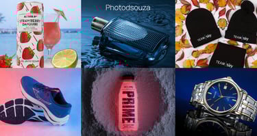 Website Banner Image showing six creative images of mine
