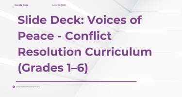 Conflict Resolution Slide Deck Grades 1-6 