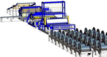 HKM MCRS - Çelik Hasır Kaynak Makinesi Makara üzerinden çekme ve rulo sarma sistemi 