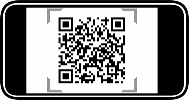 a qr coder on a black background