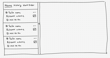 a sketched sketch of a menu item in a notebook