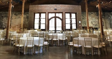 Reception room with Chiavari Chairs - The rented event