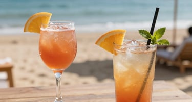 cocktail party by the beach in spain 