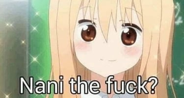 Anime girl captioned Nani the Fuck?