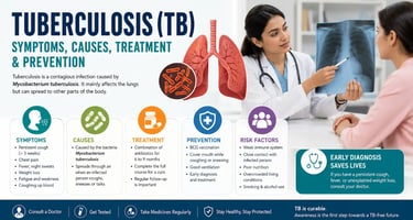 Doctor explaining tuberculosis symptoms, causes, diagnosis, treatment