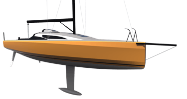 M36 Duo sail yacht design port exterior