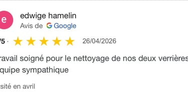 Avis google 5 étoiles clients m&m services pro nettoyage et vitres rouen