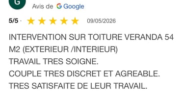 Avis google 5 étoiles clients m&m services pro nettoyage et vitres rouen