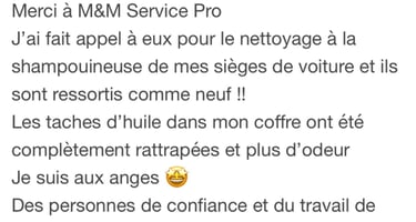 Avis google 5 étoiles clients m&m services pro nettoyage et vitres rouen 