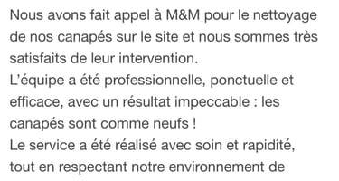 Avis google 5 étoiles clients m&m services pro nettoyage et vitres rouen
