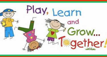 rectangle of kids playing with Play, Learn and Grow Together!