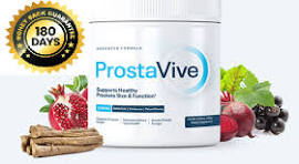 ProstaVive dietary supplement bottle for prostate health with natural ingredients and 180-day guarantee.