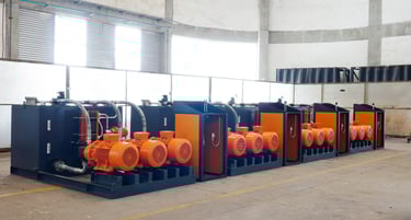Assembly line of Hydraulic power pack by Verkora Private Limited