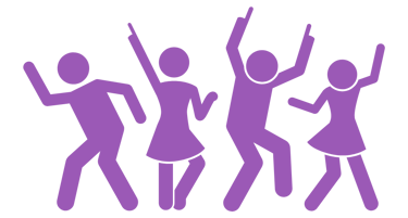 purple people dancing icon