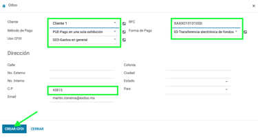 Crear CFDI