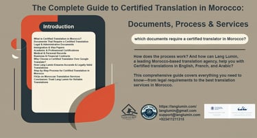 The Complete Guide to Certified Translation in Morocco: Documents, Process & Services