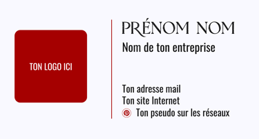 a red and black mail signature with a white background