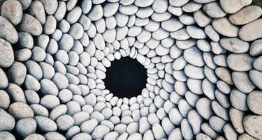 pierres rangées en cercles