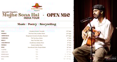The Orange Octopus Records and Saurabh Tripathi's Mujhe Sona Hai India Tour with Open Mics.