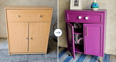 komodos dažymas – prieš ir po atnaujinimo