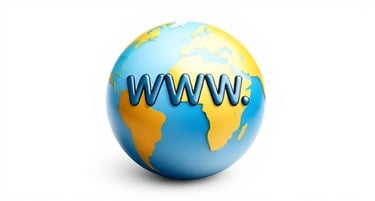 Picture a globe icon with a little "www" symbol on it