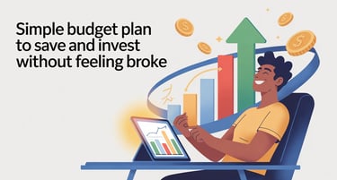 Simple monthly budget plan for beginners to save money, manage expenses, and start investing.