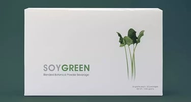 SoyGreen plant-based soy protein supplement box, our #1 bestseller for daily vitality.