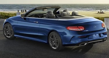 Convertible car rental in Bodrum coastline drives