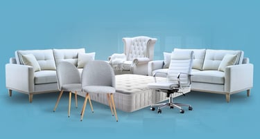 exemplo de estofados tratados pela Clean Master - sofás, cadeiras, colchões e poltronas