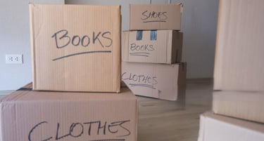 labeled moving boxes