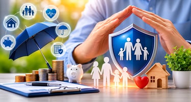 Life insurance in India providing financial protection for family, home, and savings.