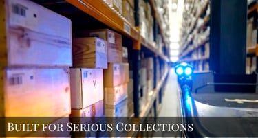 Large-scale professional warehouse storage facility with extensive racking capacity for spirits