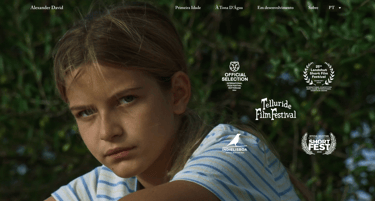 website Alexander David, realizador, web design