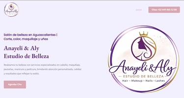 Anayeli & Aly Estudio de Belleza para servicios de peluquería, maquillaje y manicura en Aguascalient