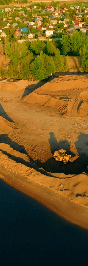 Mineração de areia em leito de rio